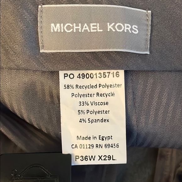 Michael Kors Gray Dress Pants Flat Front Comfy Fit Office Party Formal EUC - Picture 7 of 10